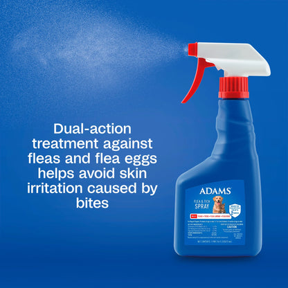 Flea & Tick Dog and Cat Spray, Kills Fleas and Ticks, Prevents Flea Infestations for up to 2 Months, Flea Treatment for Dogs, Cats, Puppies & Kittens, 16 Fl Oz