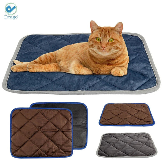 Self Heating Cat Dog Pad / Self-Warming Cat Dog Bed / Thermal Cat Mat for Outdoor and Indoor Pets (Gray, 22.8" X 34.7")