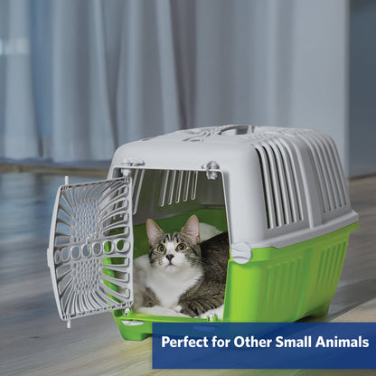 19 Inch Spree Travel Pet Carrier for Dog or Cat with Plastic Door, Green