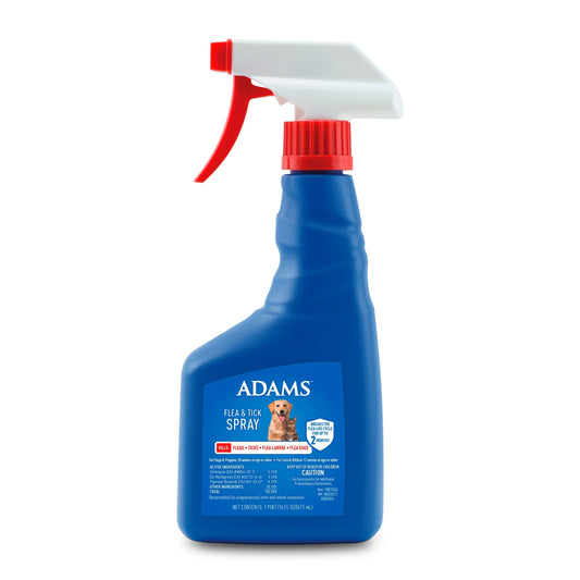 Flea & Tick Dog and Cat Spray, Kills Fleas and Ticks, Prevents Flea Infestations for up to 2 Months, Flea Treatment for Dogs, Cats, Puppies & Kittens, 16 Fl Oz